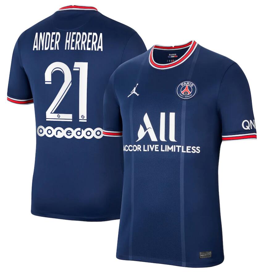 2021/22 Maillot PSG Domicile Soccer Jersey Shirt Ander Herrera 21